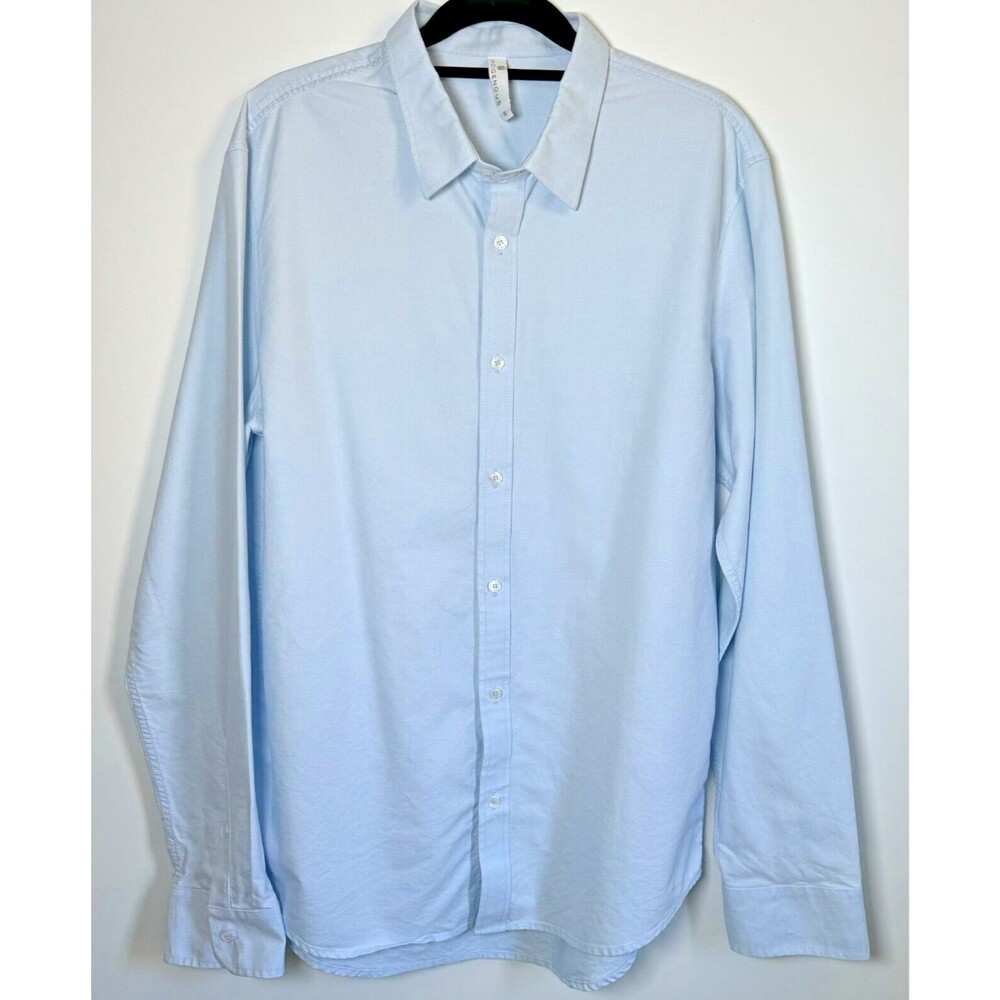 Indigenous Men's XL Blue Organic Cotton Button Up Shirt Made in‎ Peru
